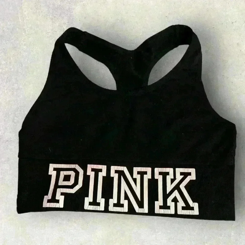 Victoria Secret PINK logo lightly lined bra Size S
